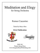 Meditation and Elegy Orchestra sheet music cover